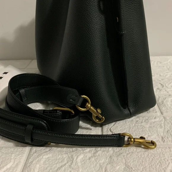 BNWT Coach Willow C2590 Brass/Amazon Green Multi Shoulder Bag In Colorblock - Picture 3 of 9